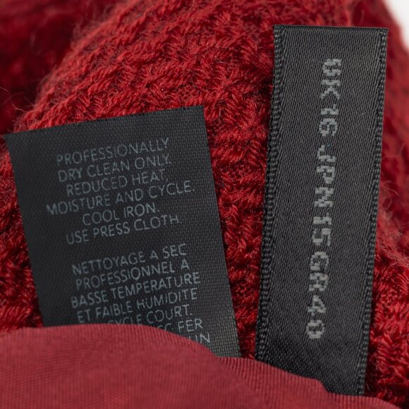 Donna Karan New York Red Wool Tweed Pencil Skirt - Picture 9 of 9